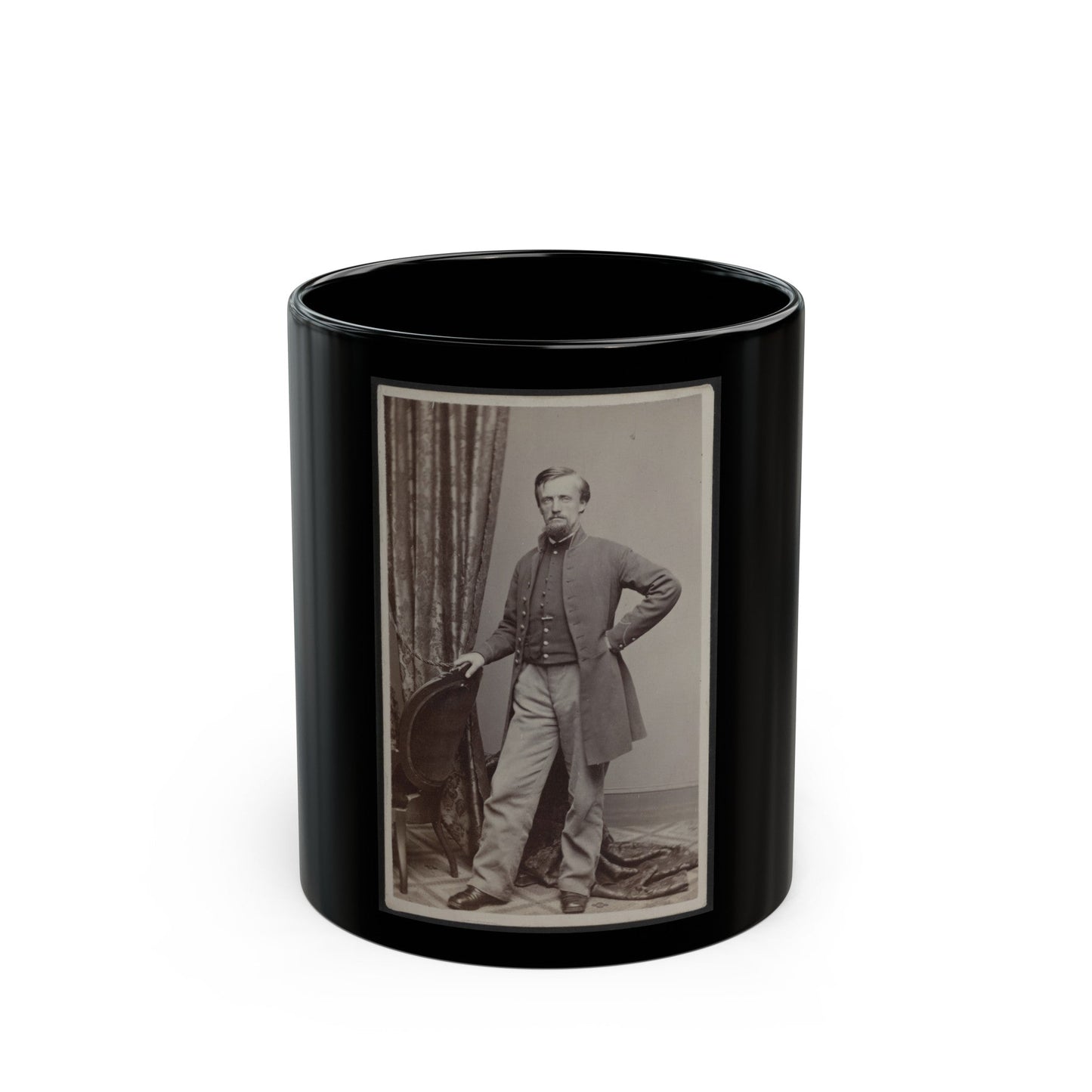 Unidentified Man (U.S. Civil War) Black Coffee Mug-11oz-The Sticker Space