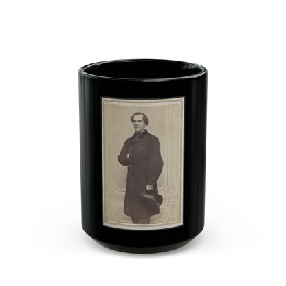 Unidentified Man With Hat (U.S. Civil War) Black Coffee Mug-15oz-The Sticker Space