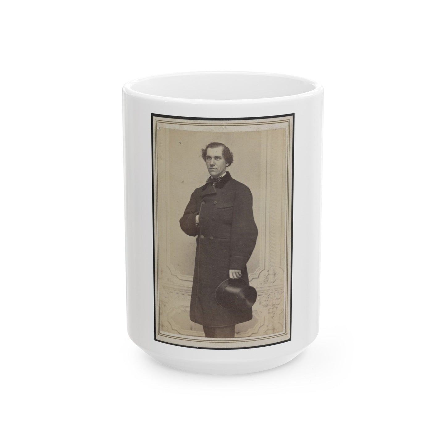 Unidentified Man With Hat (U.S. Civil War) White Coffee Mug-15oz-The Sticker Space