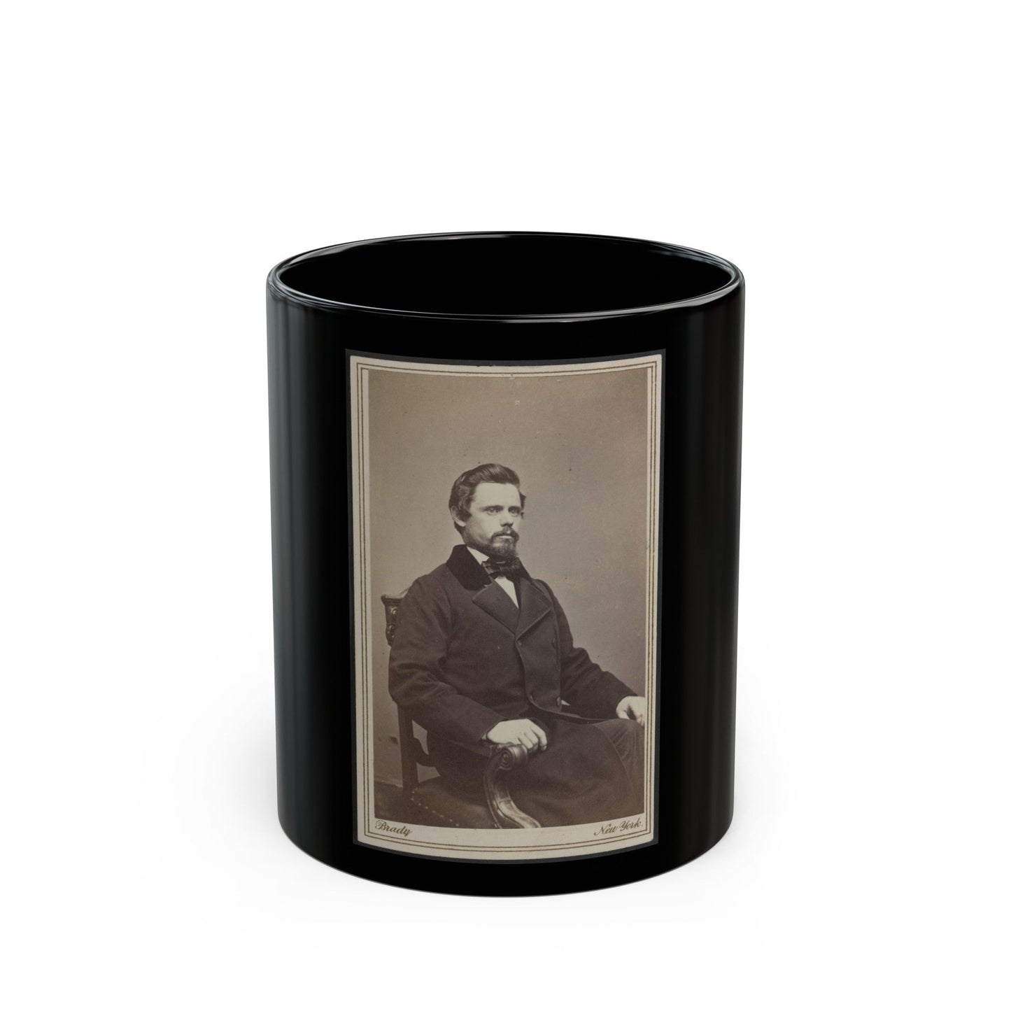 Unidentified Man(2) (U.S. Civil War) Black Coffee Mug-11oz-The Sticker Space