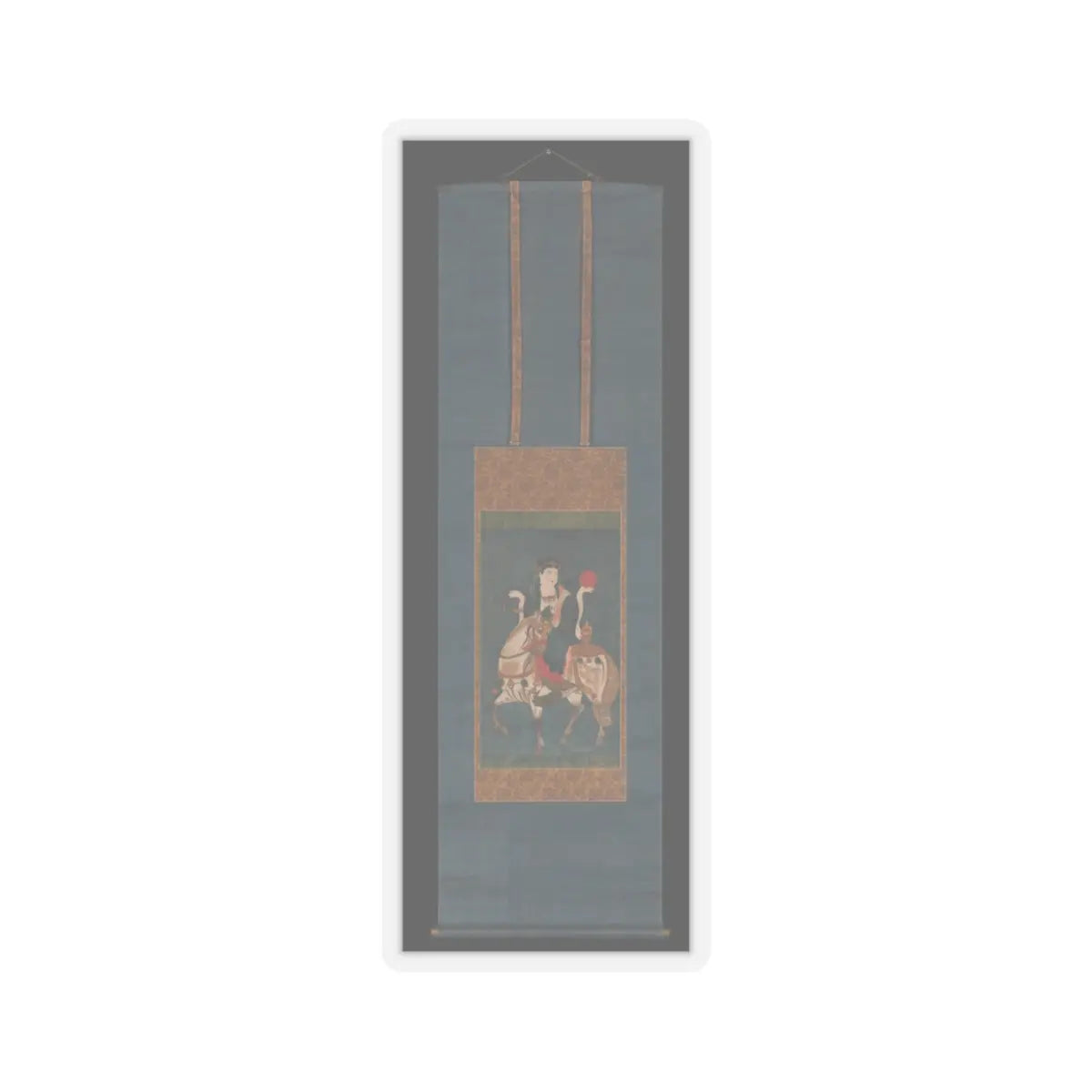 Unidentified - Memyō Bosatsu (Ashvaghosha Bodhisattva) Mounted on a Horse - 15th–16th century v2 - STICKER Vinyl Kiss-Cut Decal