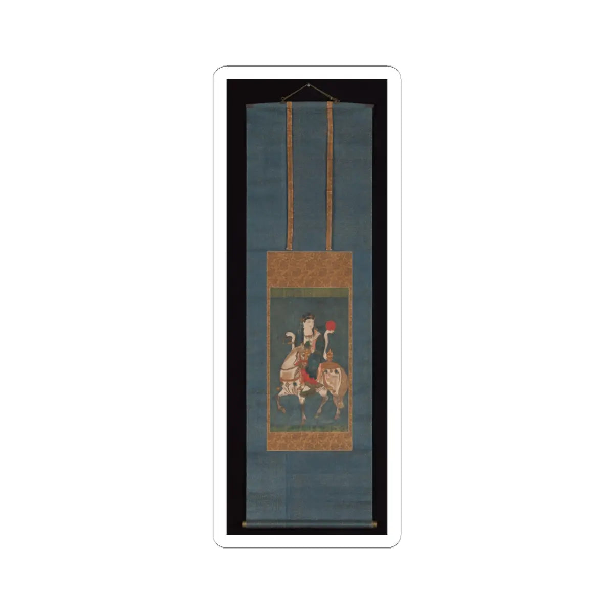 Unidentified - Memyō Bosatsu (Ashvaghosha Bodhisattva) Mounted on a Horse - 15th–16th century v2 - STICKER Vinyl Kiss-Cut Decal