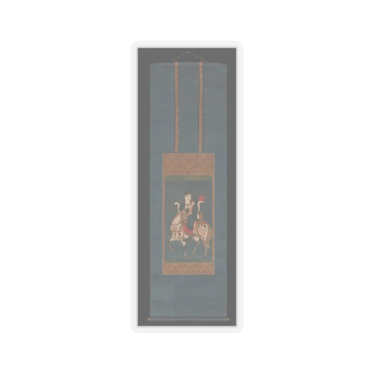 Unidentified - Memyō Bosatsu (Ashvaghosha Bodhisattva) Mounted on a Horse - 15th–16th century v2 - STICKER Vinyl Kiss-Cut Decal