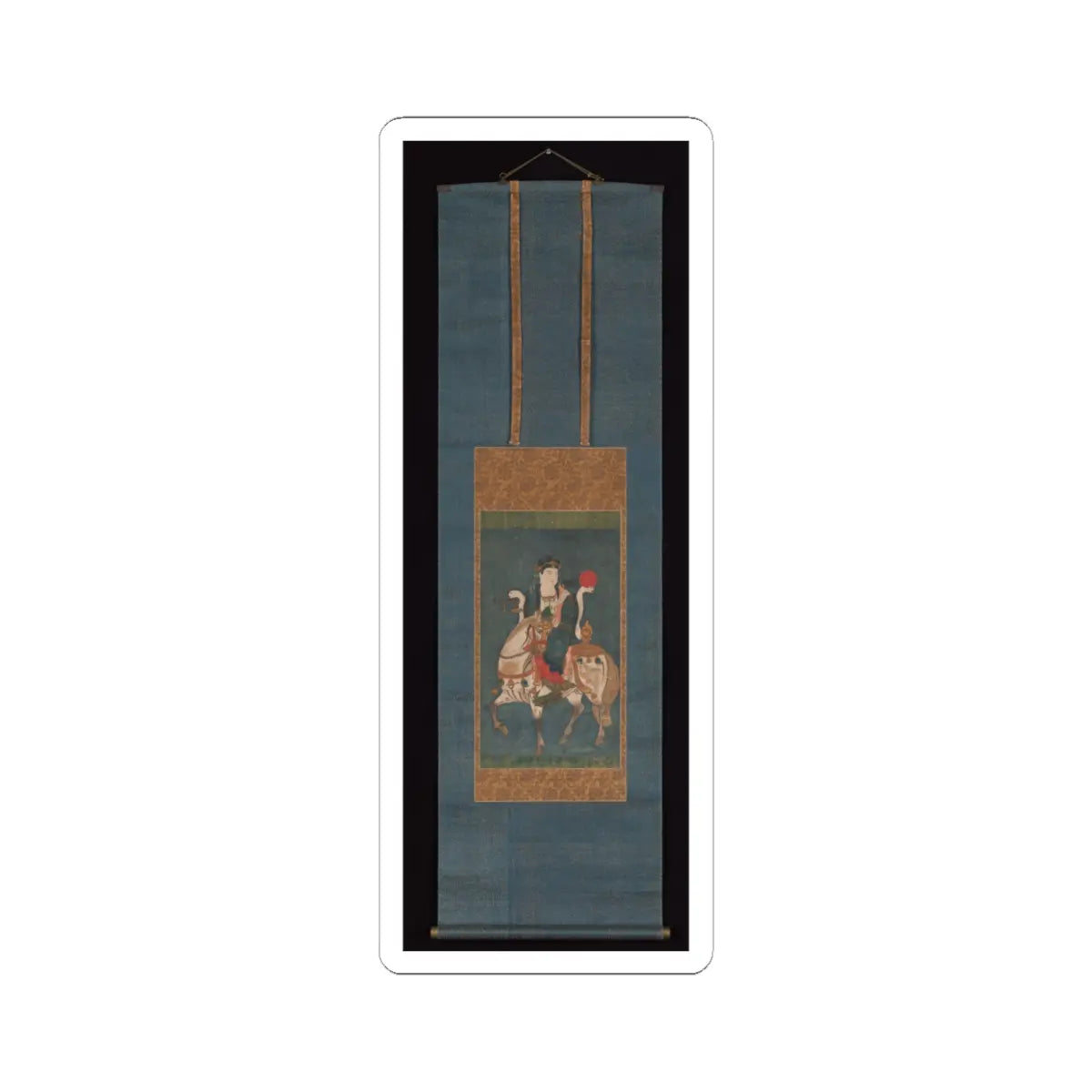 Unidentified - Memyō Bosatsu (Ashvaghosha Bodhisattva) Mounted on a Horse - 15th–16th century v2 - STICKER Vinyl Kiss-Cut Decal
