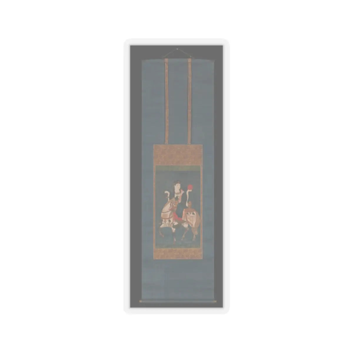 Unidentified - Memyō Bosatsu (Ashvaghosha Bodhisattva) Mounted on a Horse - 15th–16th century v2 - STICKER Vinyl Kiss-Cut Decal
