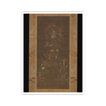 Unidentified - Mount Kurama Mandala- Bishamonten Triad - 15th–16th century v1 - STICKER Vinyl Kiss-Cut Decal