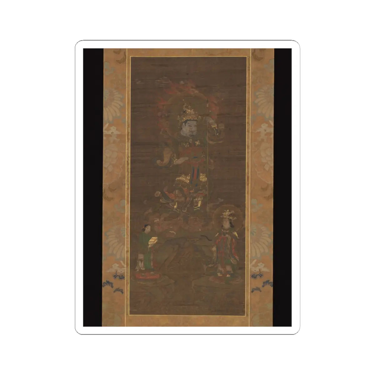 Unidentified - Mount Kurama Mandala- Bishamonten Triad - 15th–16th century v1 - STICKER Vinyl Kiss-Cut Decal