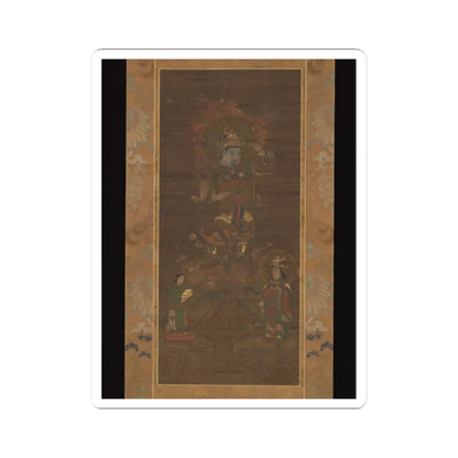 Unidentified - Mount Kurama Mandala- Bishamonten Triad - 15th–16th century v1 - STICKER Vinyl Kiss-Cut Decal