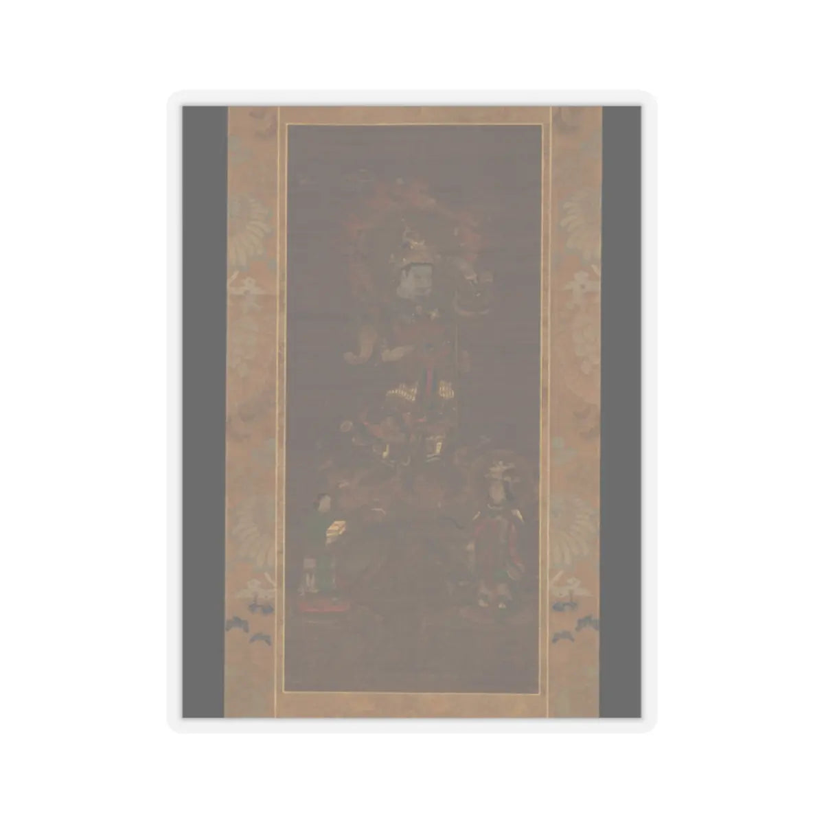 Unidentified - Mount Kurama Mandala- Bishamonten Triad - 15th–16th century v1 - STICKER Vinyl Kiss-Cut Decal