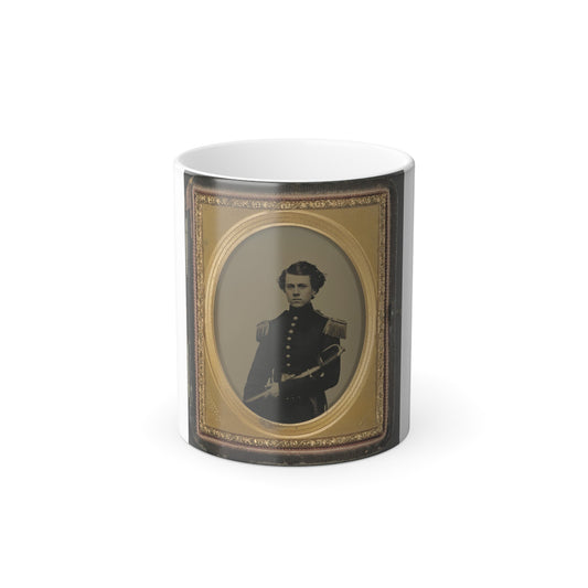 Unidentified Officer in Union Uniform With Sword (U.S. Civil War) Color Morphing Mug 11oz-11oz-The Sticker Space