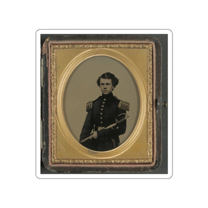 Unidentified Officer In Union Uniform With Sword (U.S. Civil War) STICKER Vinyl Die-Cut Decal-White-The Sticker Space