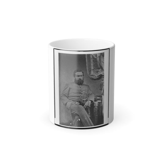 Unidentified Officer, Three-Quarter Length Portrait, Seated, With Left Hand on Sword, Facing Right (U.S. Civil War) Color Morphing Mug 11oz-11oz-The Sticker Space