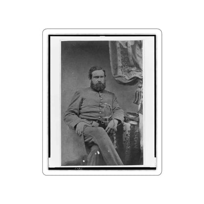 Unidentified Officer, Three-Quarter Length Portrait, Seated, With Left Hand On Sword, Facing Right (U.S. Civil War) STICKER Vinyl Die-Cut Decal White Die-Cut 2 Inch - The Sticker Space