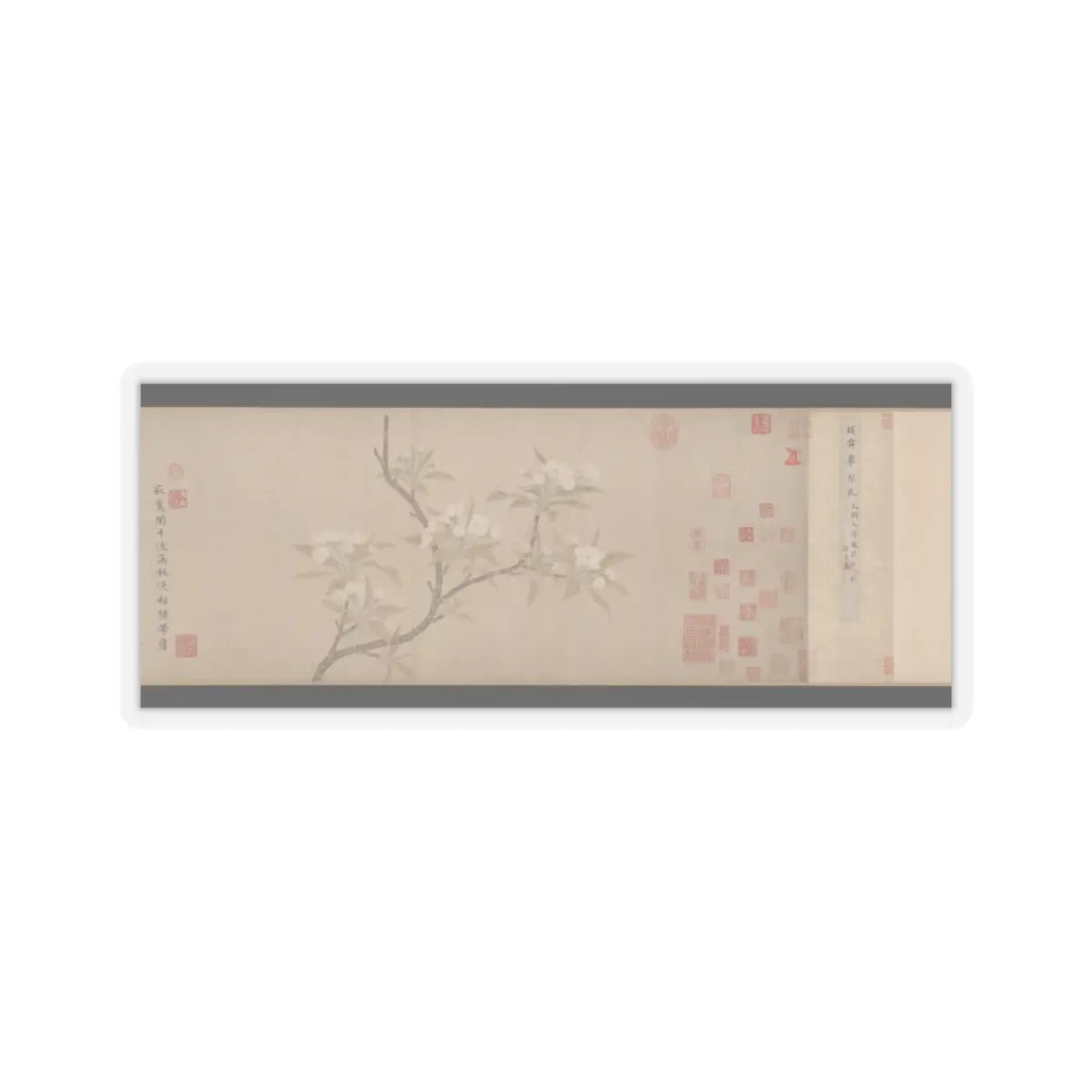 Unidentified - Pear Blossoms - ca. 1280 v5 - STICKER Vinyl Kiss-Cut Decal
