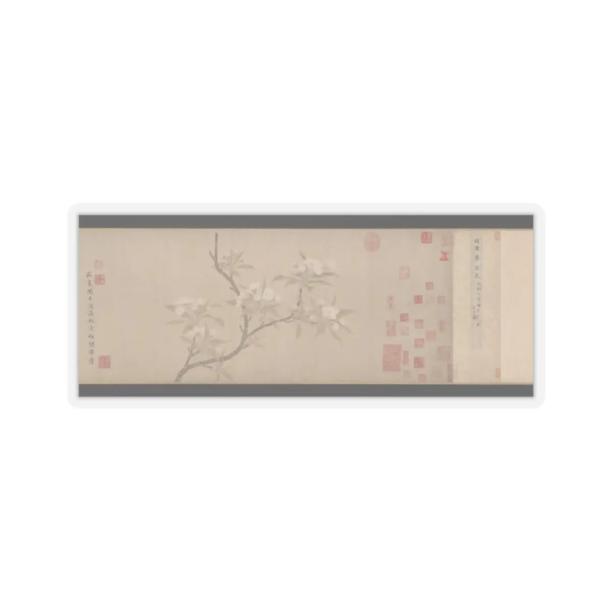 Unidentified - Pear Blossoms - ca. 1280 v5 - STICKER Vinyl Kiss-Cut Decal