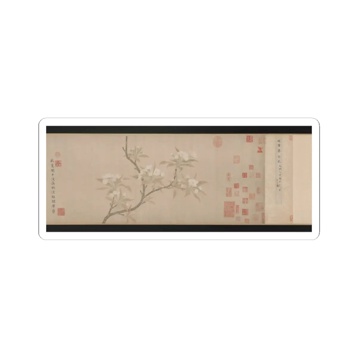 Unidentified - Pear Blossoms - ca. 1280 v5 - STICKER Vinyl Kiss-Cut Decal