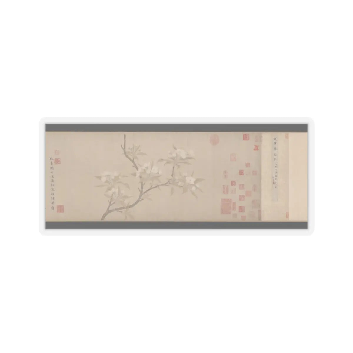 Unidentified - Pear Blossoms - ca. 1280 v5 - STICKER Vinyl Kiss-Cut Decal