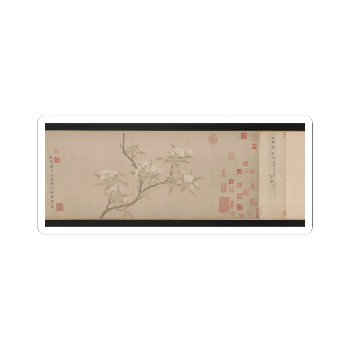 Unidentified - Pear Blossoms - ca. 1280 v5 - STICKER Vinyl Kiss-Cut Decal