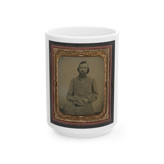 Unidentified Private In Confederate Uniform (U.S. Civil War) White Coffee Mug-15oz-The Sticker Space