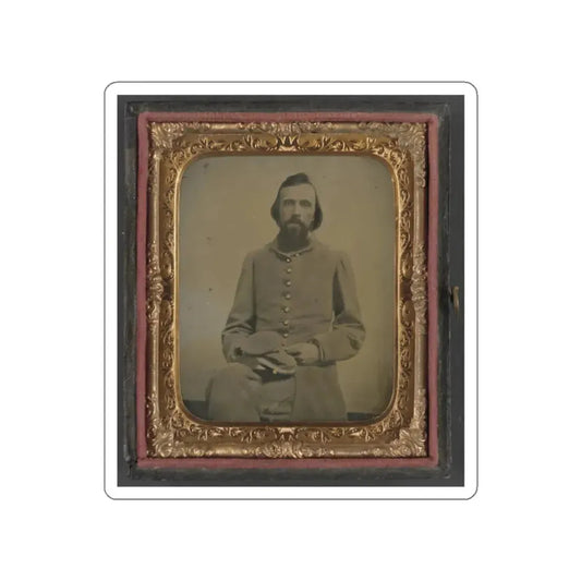 Unidentified Private In Confederate Uniform (U.S. Civil War) STICKER Vinyl Die-Cut Decal White Die-Cut 2 Inch - The Sticker Space