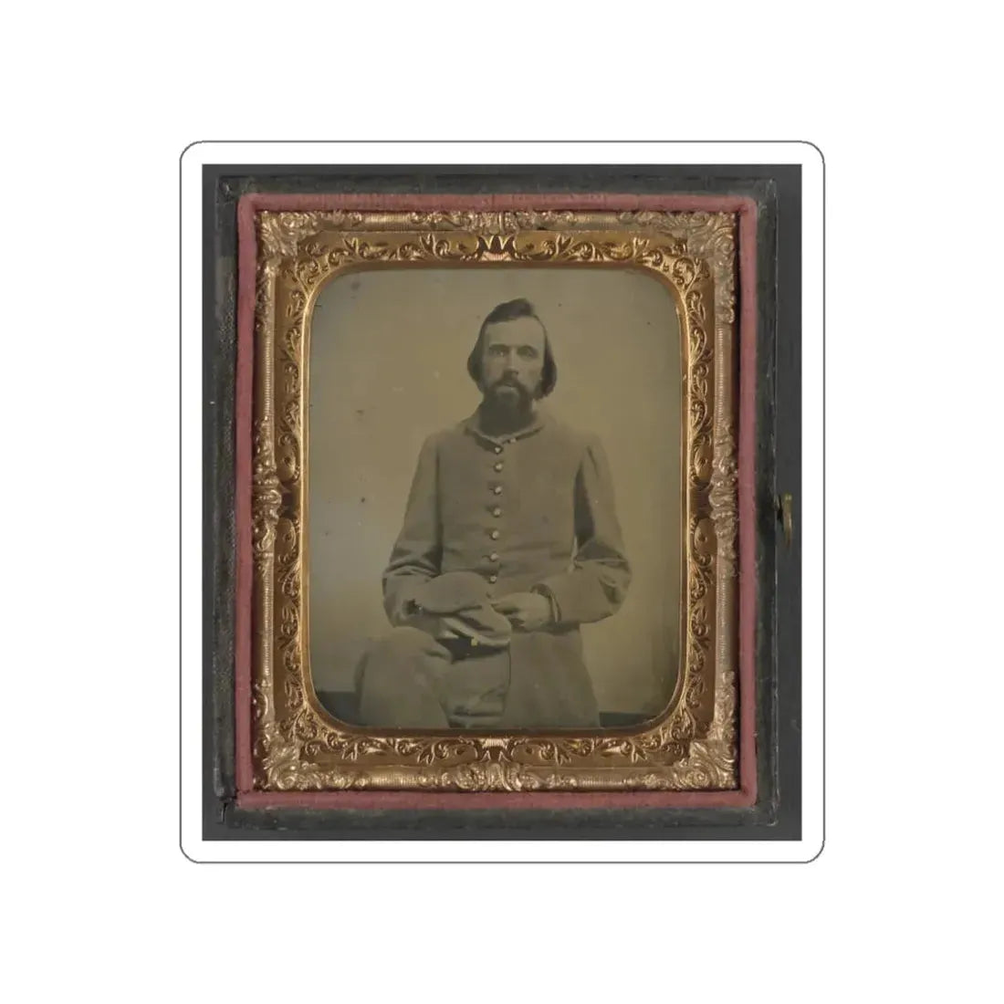 Unidentified Private In Confederate Uniform (U.S. Civil War) STICKER Vinyl Die-Cut Decal White Die-Cut 3 Inch - The Sticker Space