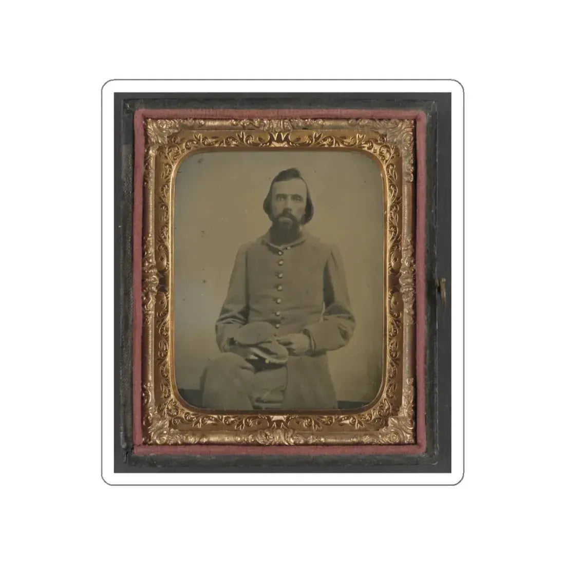 Unidentified Private In Confederate Uniform (U.S. Civil War) STICKER Vinyl Die-Cut Decal White Die-Cut 6 Inch - The Sticker Space