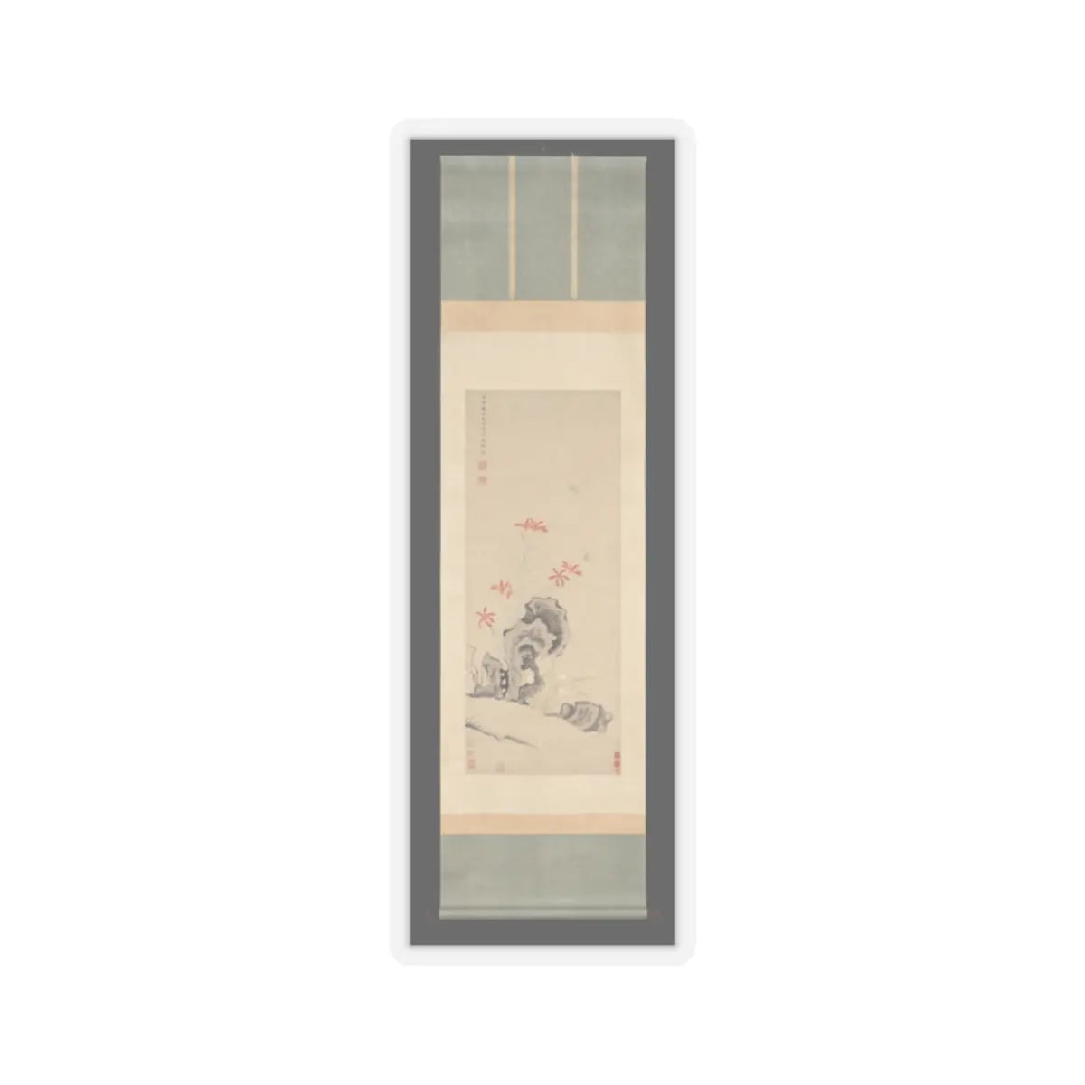 Unidentified - Rock, Tiger Lily and Orchid - dated 1627 v2 - STICKER Vinyl Kiss-Cut Decal