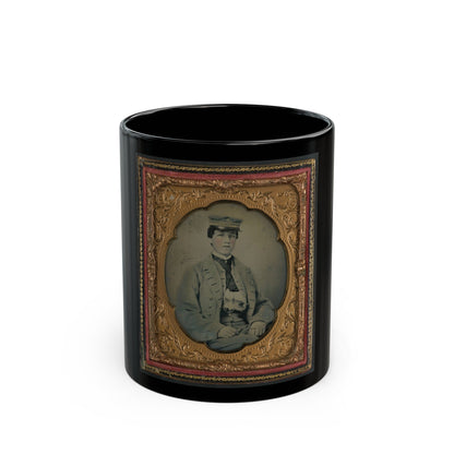 Unidentified Sailor In Confederate Midshipman Uniform (U.S. Civil War) Black Coffee Mug-11oz-The Sticker Space