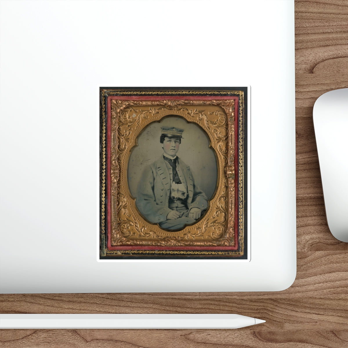 Unidentified Sailor In Confederate Midshipman Uniform (U.S. Civil War) STICKER Vinyl Die-Cut Decal-The Sticker Space