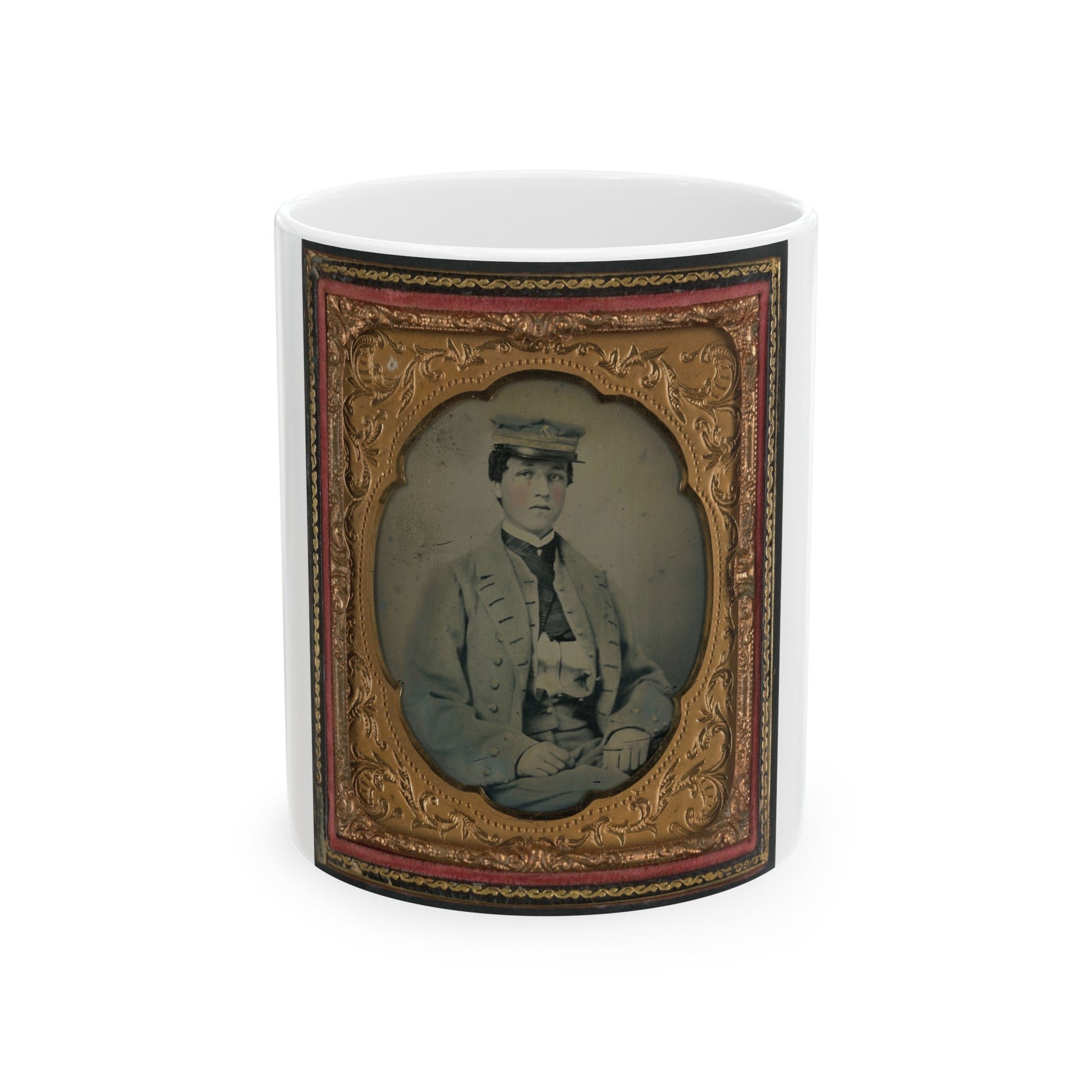 Unidentified Sailor In Confederate Midshipman Uniform (U.S. Civil War) White Coffee Mug-11oz-The Sticker Space