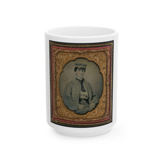 Unidentified Sailor In Confederate Midshipman Uniform (U.S. Civil War) White Coffee Mug-15oz-The Sticker Space