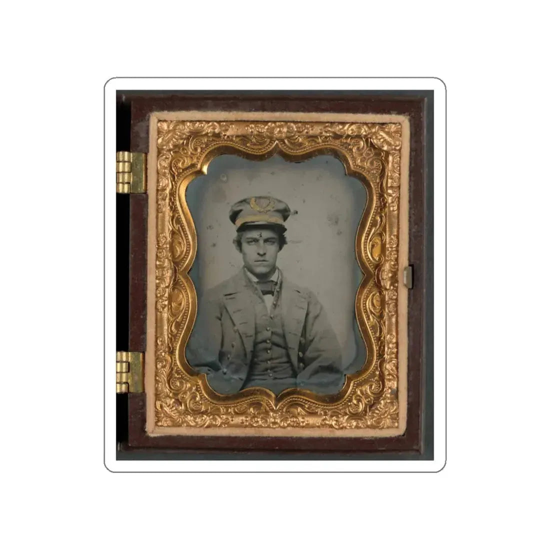 Unidentified Sailor In Confederate Naval Officer's Uniform (U.S. Civil War) STICKER Vinyl Die-Cut Decal White Die-Cut 5 Inch - The Sticker Space