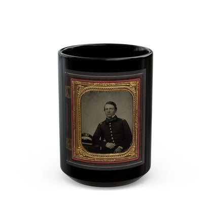 Unidentified Sailor In Union Master's Uniform With Navy Officer's Hat (U.S. Civil War) Black Coffee Mug-15oz-The Sticker Space