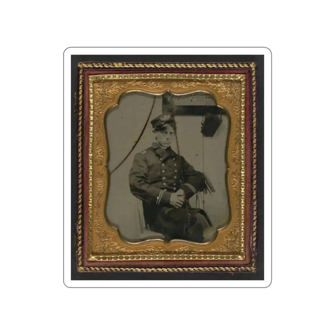 Unidentified Sailor In Union Naval Officer's Uniform (U.S. Civil War) STICKER Vinyl Die-Cut Decal White Die-Cut 2 Inch - The Sticker Space