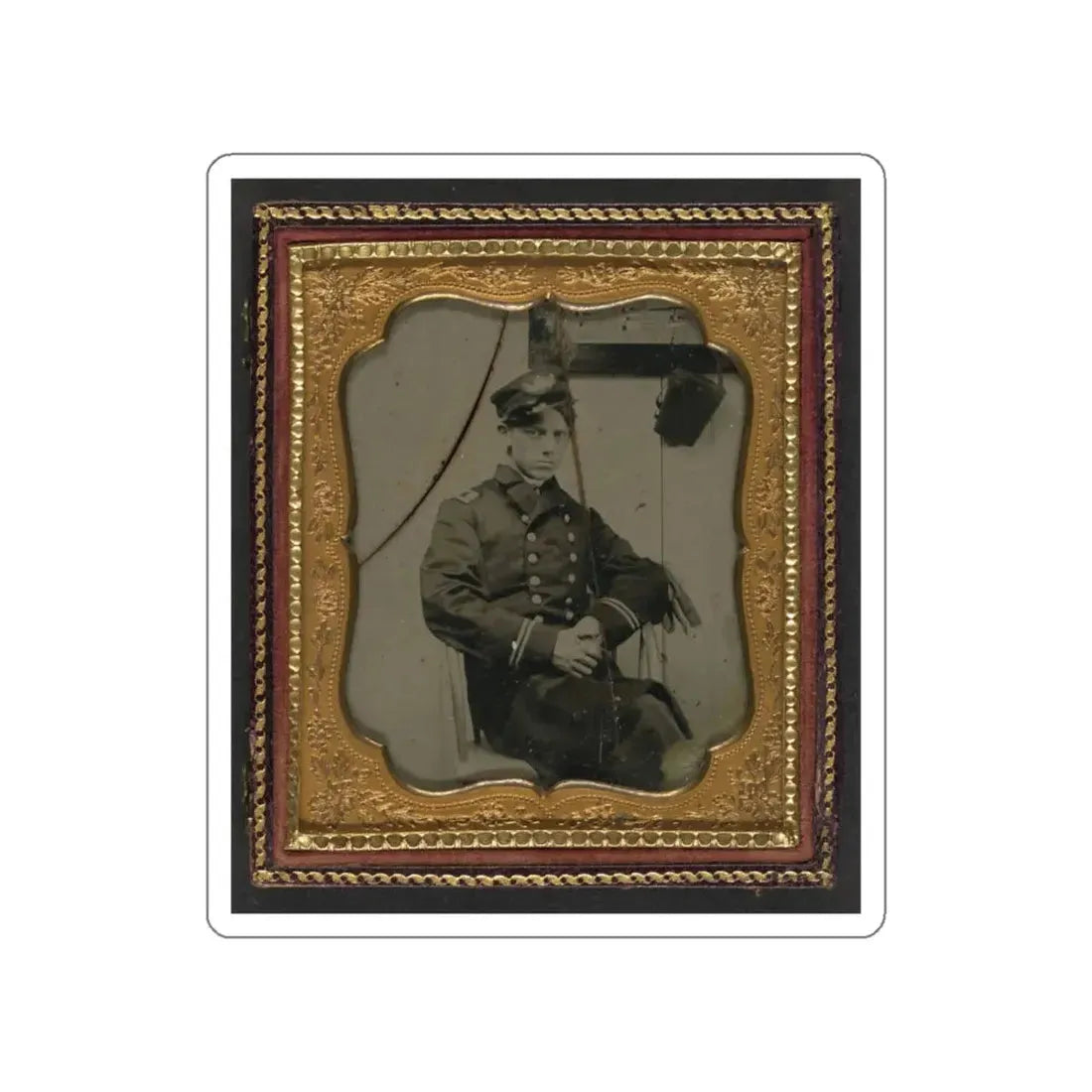 Unidentified Sailor In Union Naval Officer's Uniform (U.S. Civil War) STICKER Vinyl Die-Cut Decal White Die-Cut 6 Inch - The Sticker Space