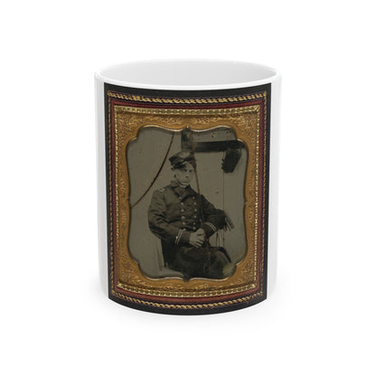 Unidentified Sailor In Union Naval Officer's Uniform (U.S. Civil War) White Coffee Mug-11oz-The Sticker Space