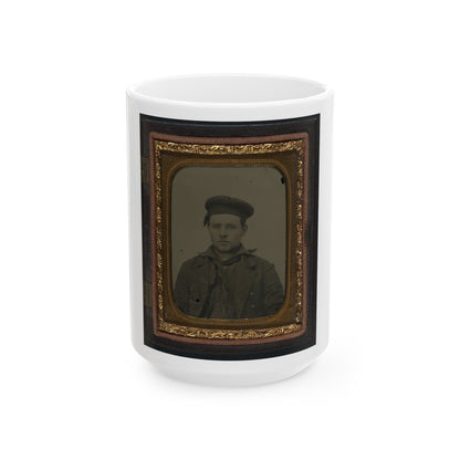 Unidentified Sailor In Union Uniform 001 (U.S. Civil War) White Coffee Mug-15oz-The Sticker Space