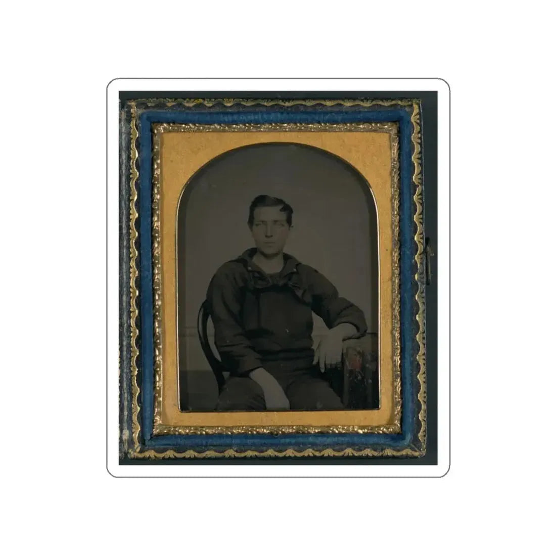 Unidentified Sailor In Union Uniform(3) (U.S. Civil War) STICKER Vinyl Die-Cut Decal White Die-Cut 3 Inch - The Sticker Space