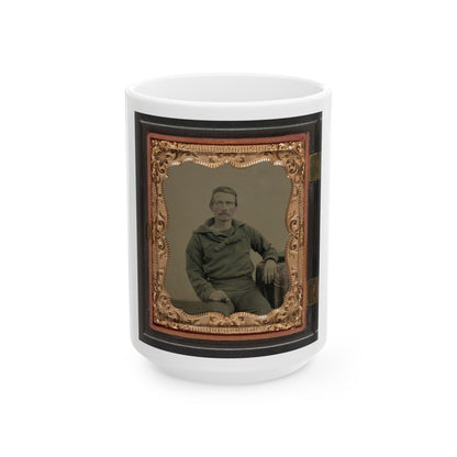 Unidentified Sailor In Union Uniform (U.S. Civil War) White Coffee Mug-15oz-The Sticker Space