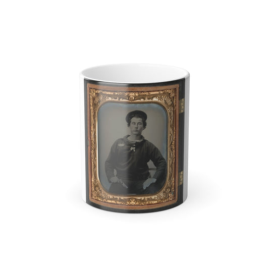 Unidentified Sailor in Union Uniform With Pistol (U.S. Civil War) Color Morphing Mug 11oz-11oz-The Sticker Space