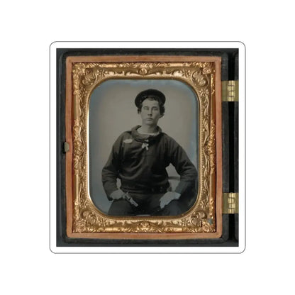Unidentified Sailor In Union Uniform With Pistol (U.S. Civil War) STICKER Vinyl Die-Cut Decal White Die-Cut 2 Inch - The Sticker Space