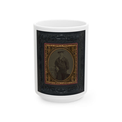 Unidentified Sailor In Union Uniform(2) (U.S. Civil War) White Coffee Mug-15oz-The Sticker Space