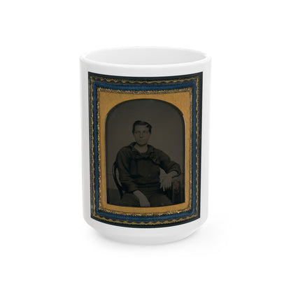 Unidentified Sailor In Union Uniform(3) (U.S. Civil War) White Coffee Mug-15oz-The Sticker Space