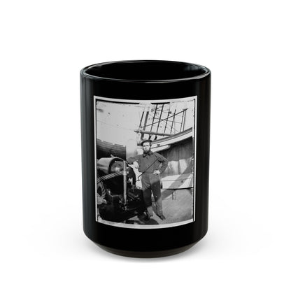 Unidentified Sailor On U.S.S. New Hampshire (U.S. Civil War) Black Coffee Mug-15oz-The Sticker Space