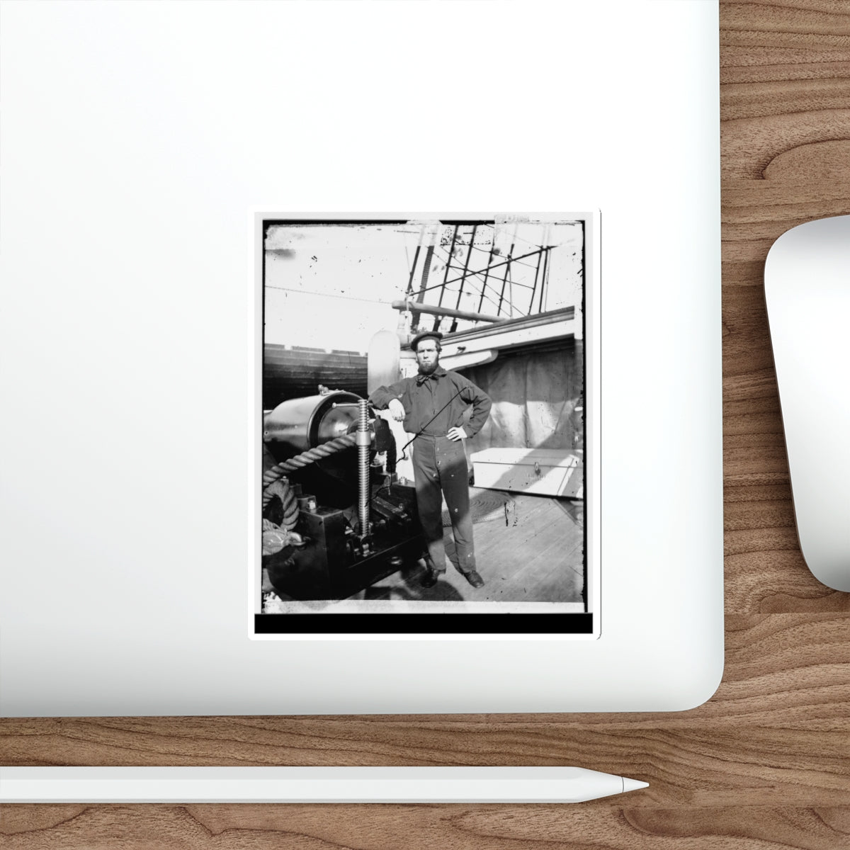 Unidentified Sailor On U.S.S. New Hampshire (U.S. Civil War) STICKER Vinyl Die-Cut Decal-The Sticker Space