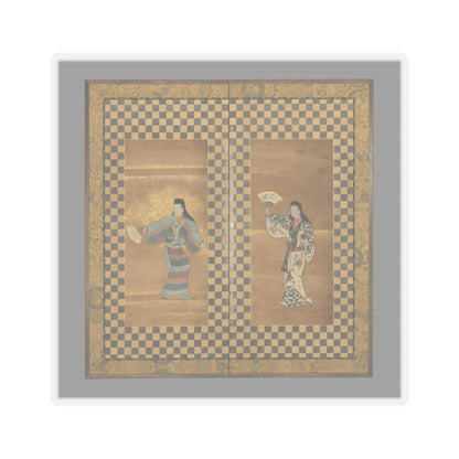 Unidentified - Screen of Two Dancers (Bugi zu byōbu) - 18th century v1 - STICKER Vinyl Kiss-Cut Decal