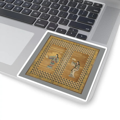 Unidentified - Screen of Two Dancers (Bugi zu byōbu) - 18th century v1 - STICKER Vinyl Kiss-Cut Decal