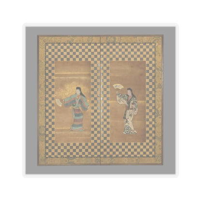 Unidentified - Screen of Two Dancers (Bugi zu byōbu) - 18th century v1 - STICKER Vinyl Kiss-Cut Decal