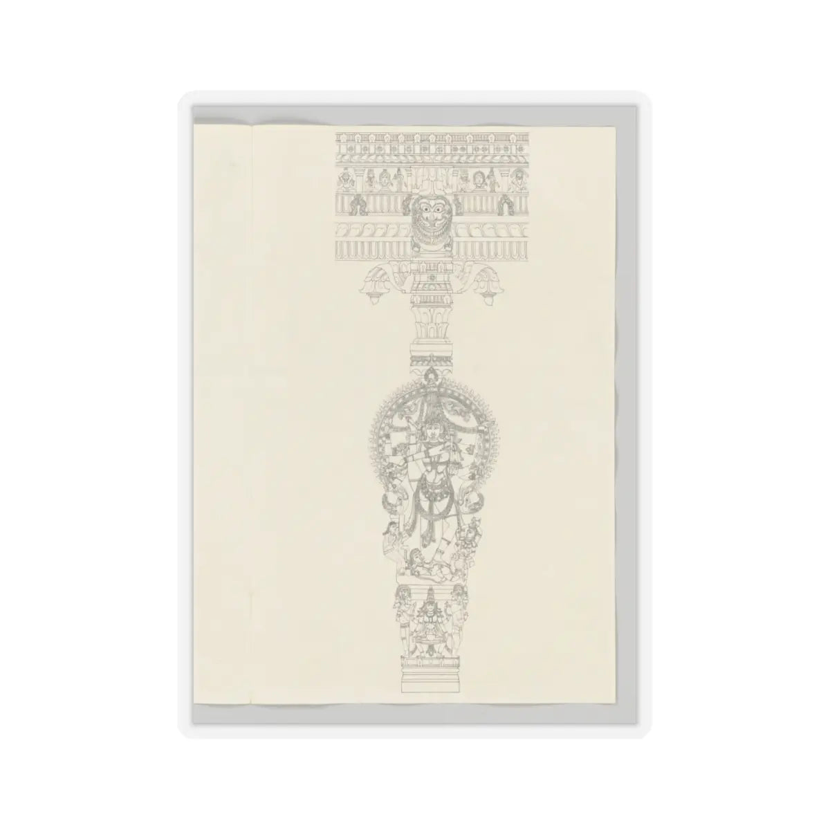 Unidentified - Shiva Urdhvatandava - ca. 1800 - STICKER Vinyl Kiss-Cut Decal