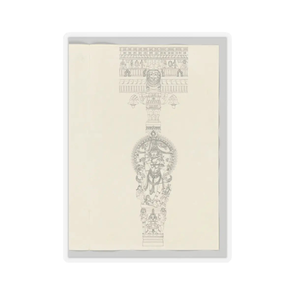 Unidentified - Shiva Urdhvatandava - ca. 1800 - STICKER Vinyl Kiss-Cut Decal